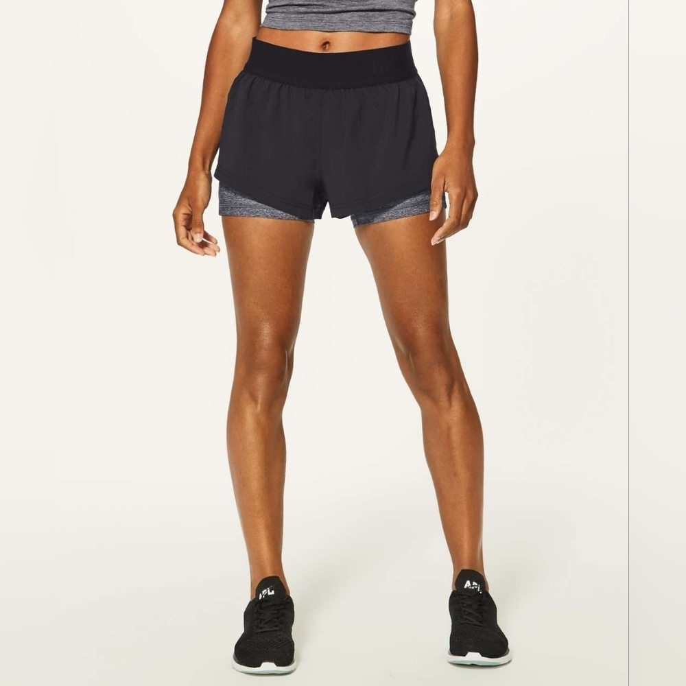 Lululemon Box It Out Short (5")Black / Heathered Black
